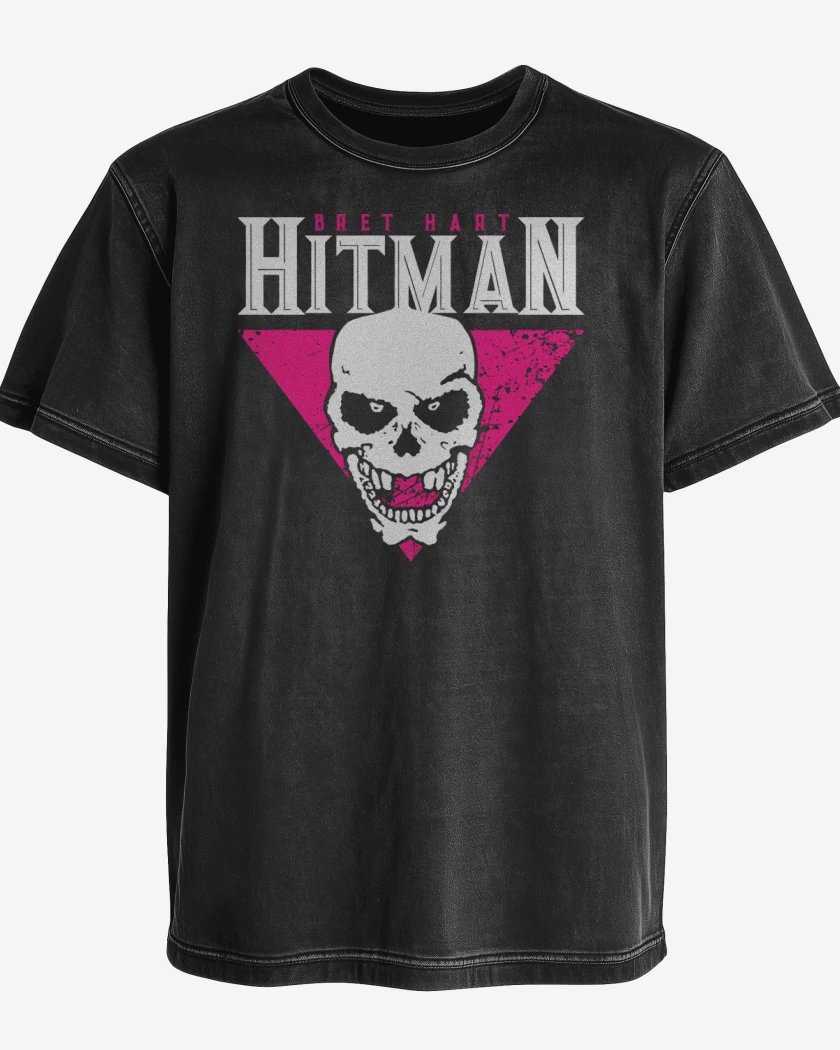 Polera desgastada Negro de Hitman Hart