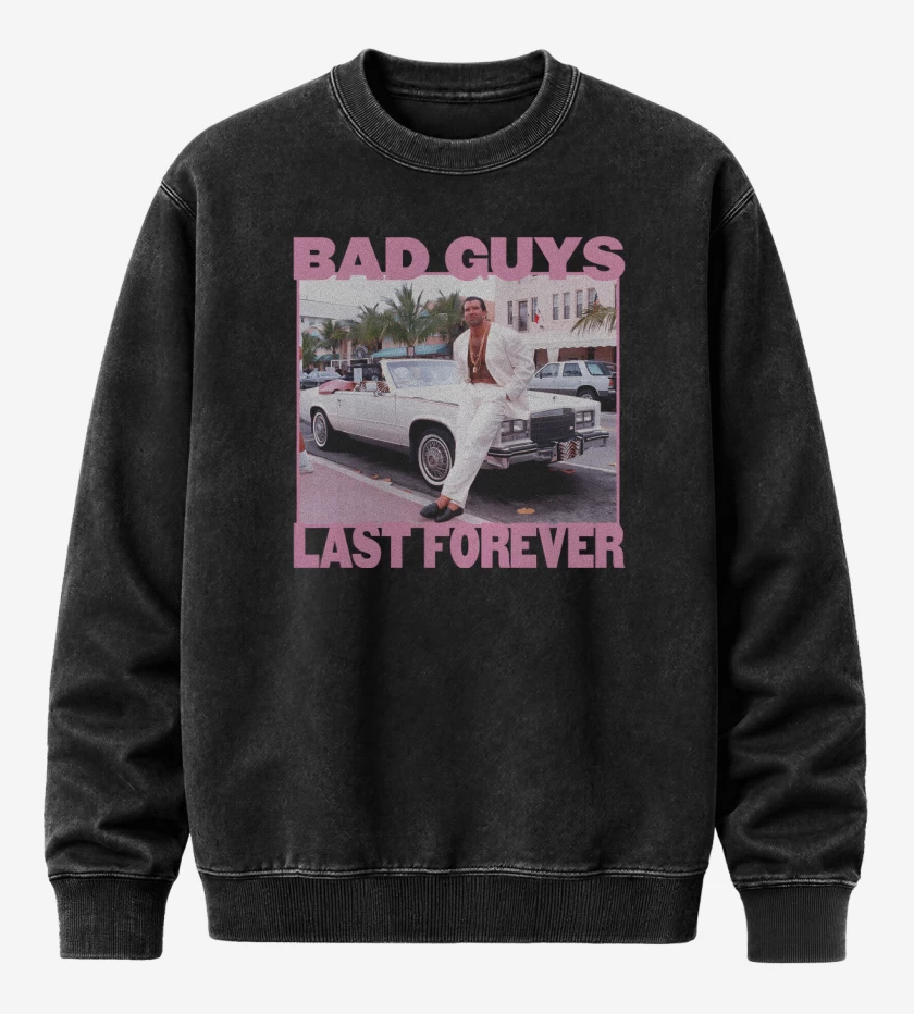 Poleron Polo Acid Wash Negro de Bad Buys