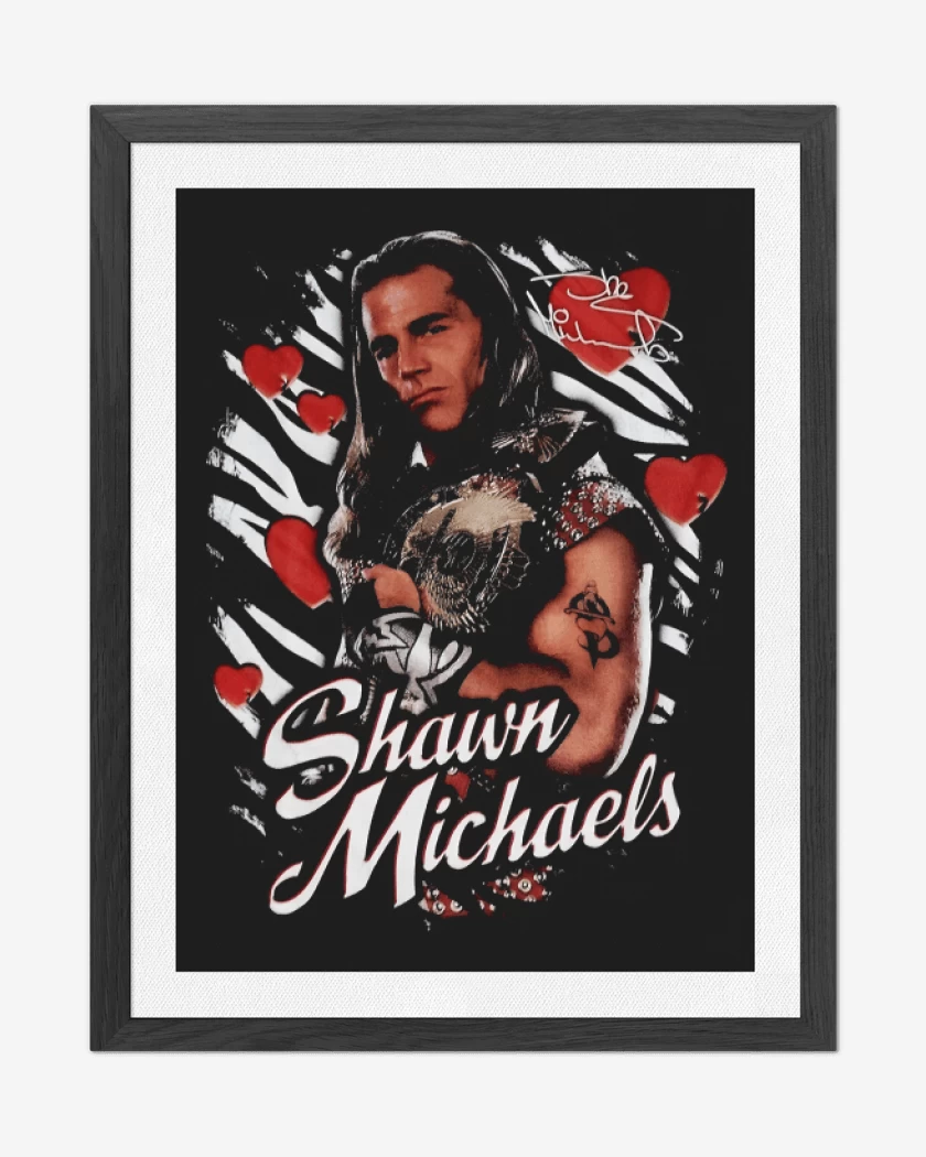 Cuadro decorativo Negro de Shawn Michaels Retro