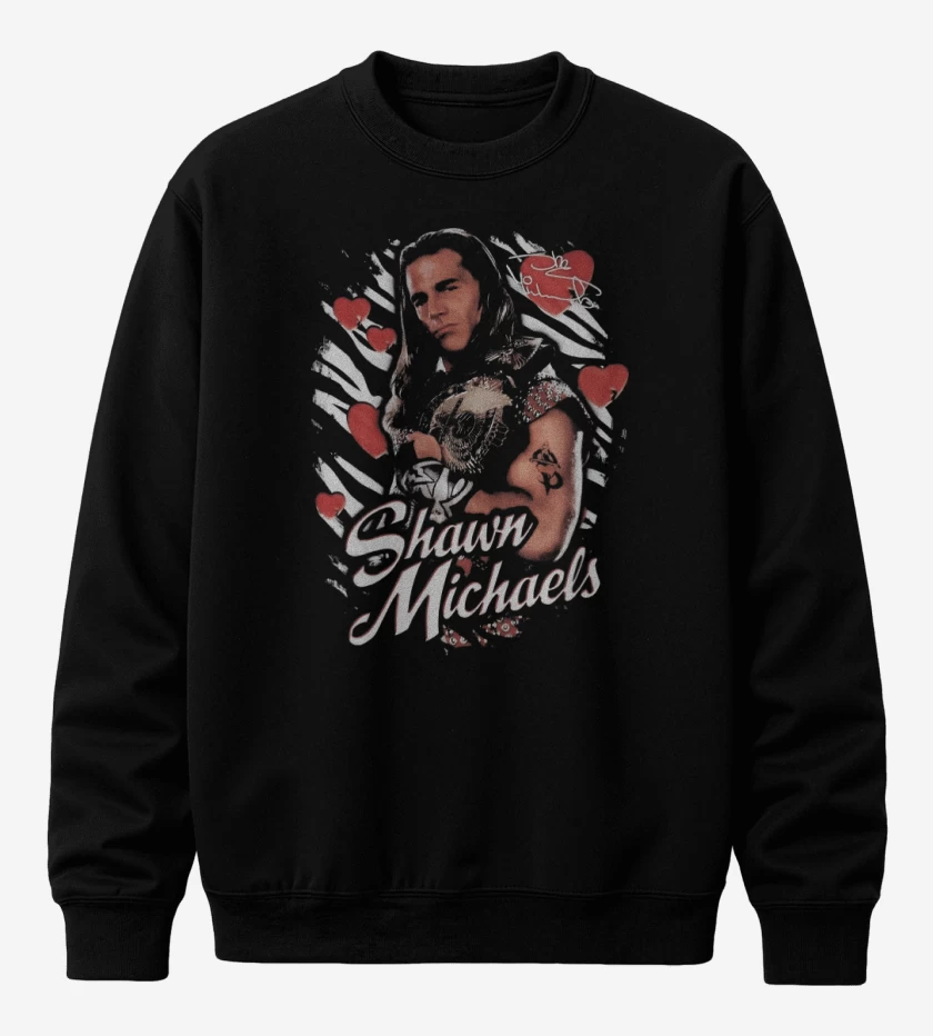 Poleron polo Negro de Shawn Michaels Retro