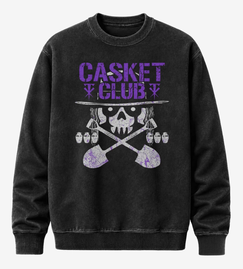 Poleron Polo Acid Wash Negro de Casket Club