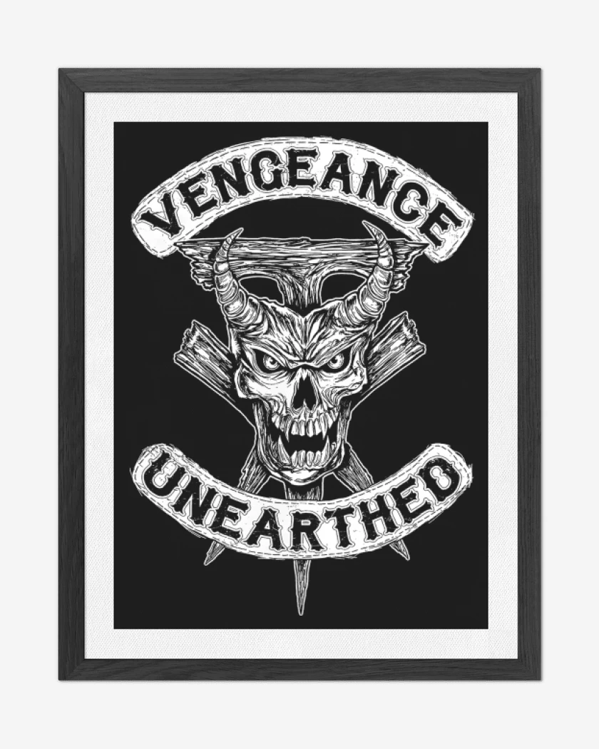 Cuadro decorativo Negro de Vengeance Unearthed 