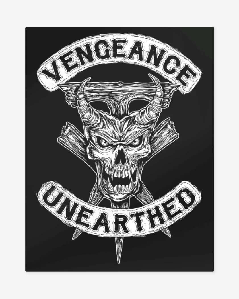 Print metalico Negro de Vengeance Unearthed 
