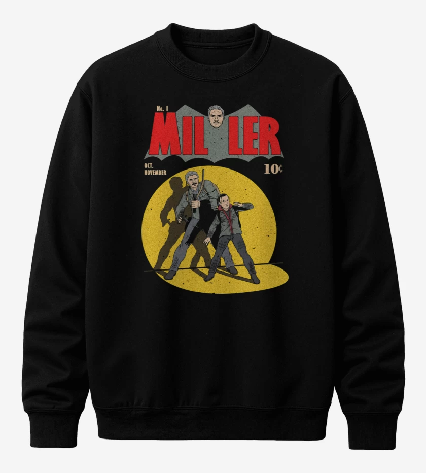 Poleron polo Negro de Miller Comic