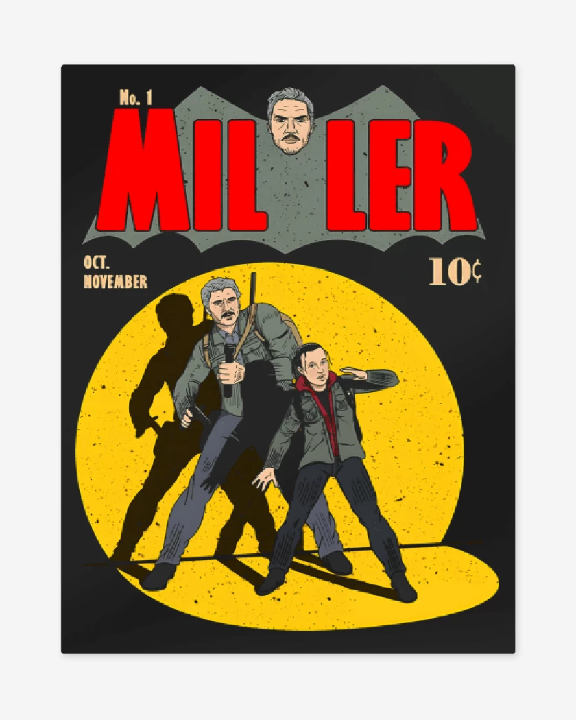 Print metalico Negro de Miller Comic