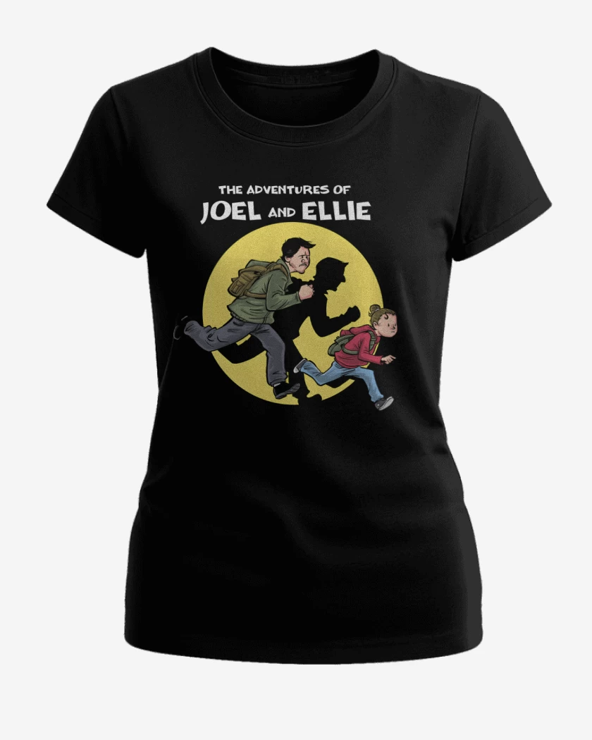 Polera de Mujer Negro de Las Aventuras de Joel y Ellie