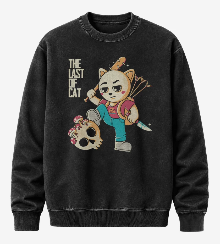Poleron Polo Acid Wash Negro de The Last of Cat
