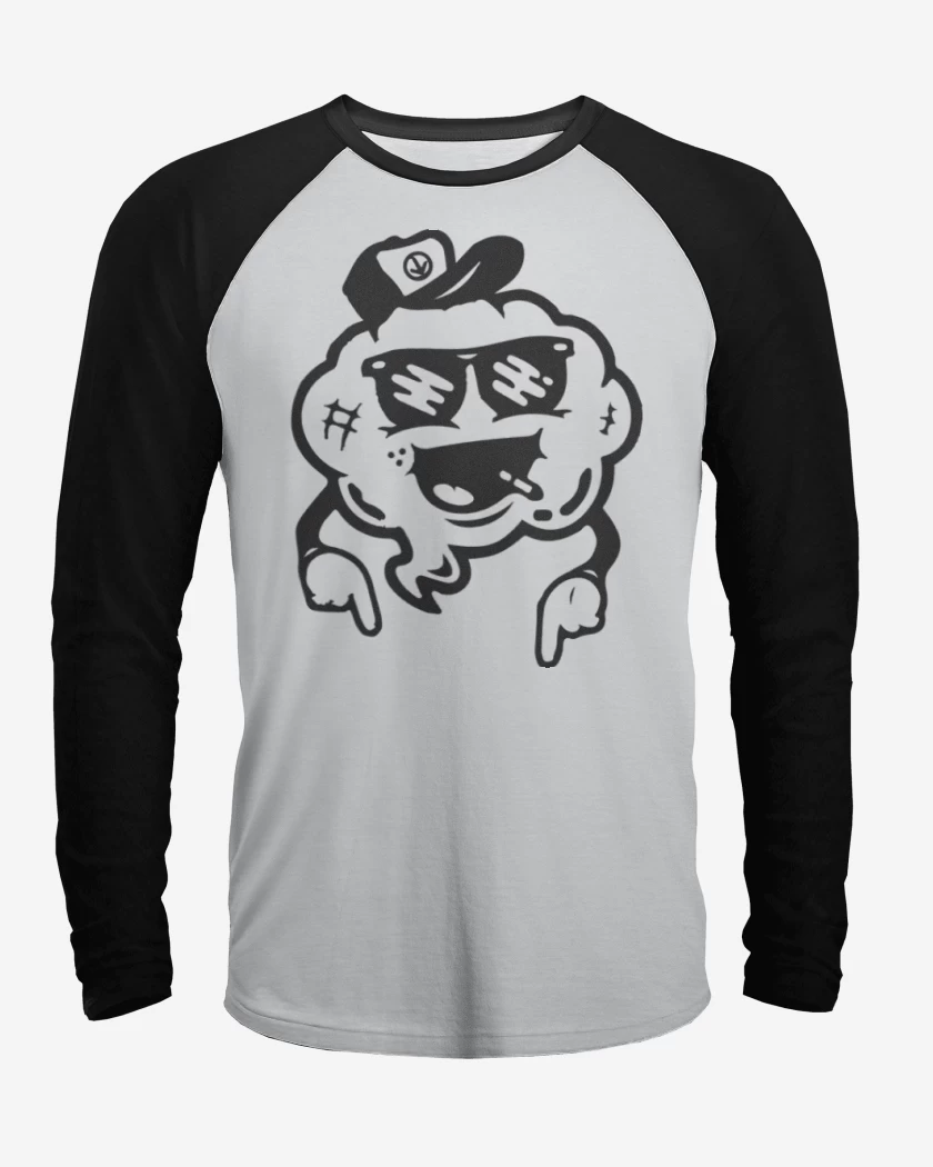 Polera Raglan Blanco / Negro de Nube 
