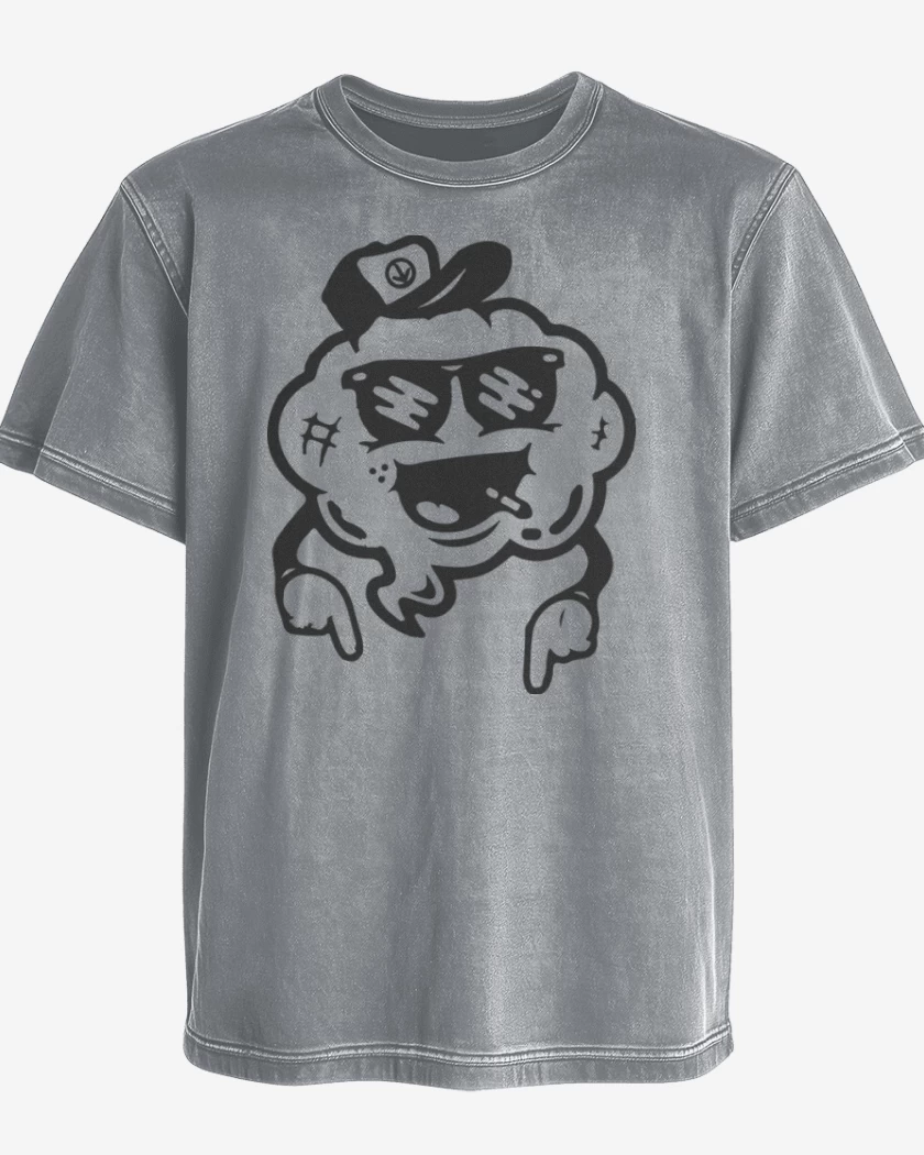 Polera desgastada Gris Melange de Nube 
