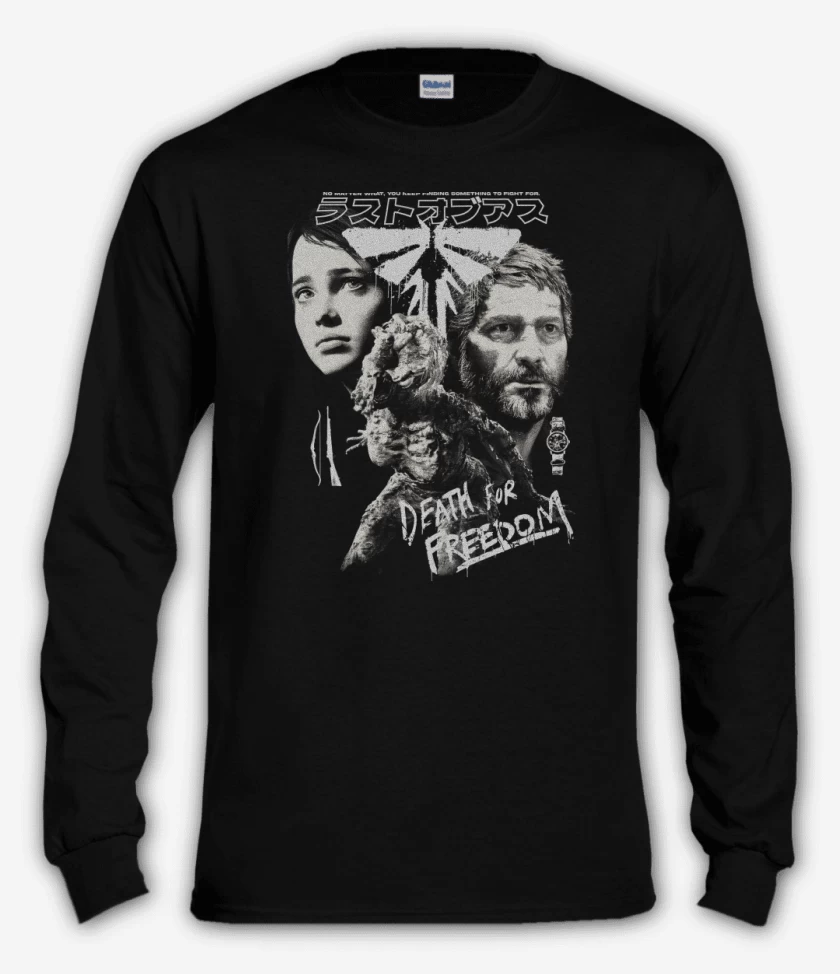 Polera manga larga Negro de Death for Freedom