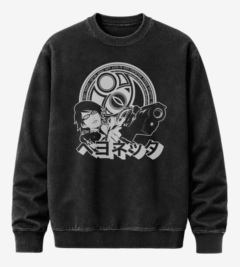 Poleron Polo Acid Wash Negro de Umbra Witch 