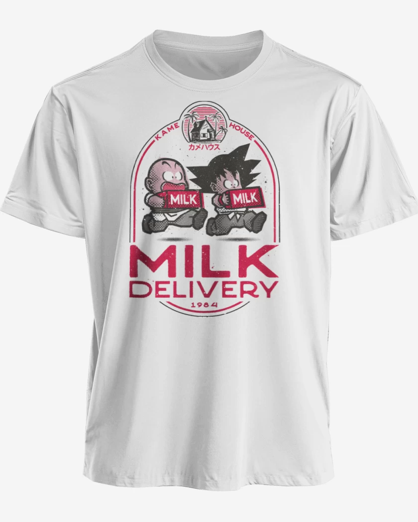 Polera premium Blanco de Delivery Lechero