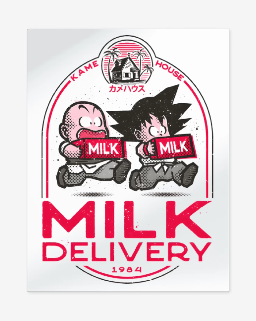 Print metalico Delivery Lechero