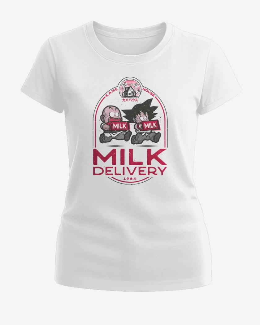 Polera de Mujer Blanco de Delivery Lechero