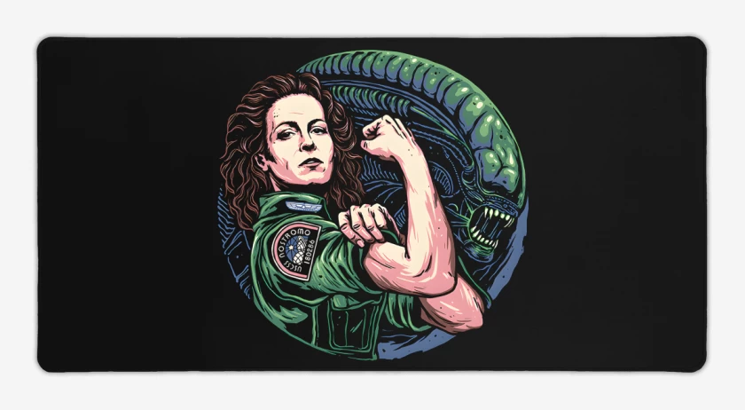 Mouse pad Gamer Negro de Alien Force