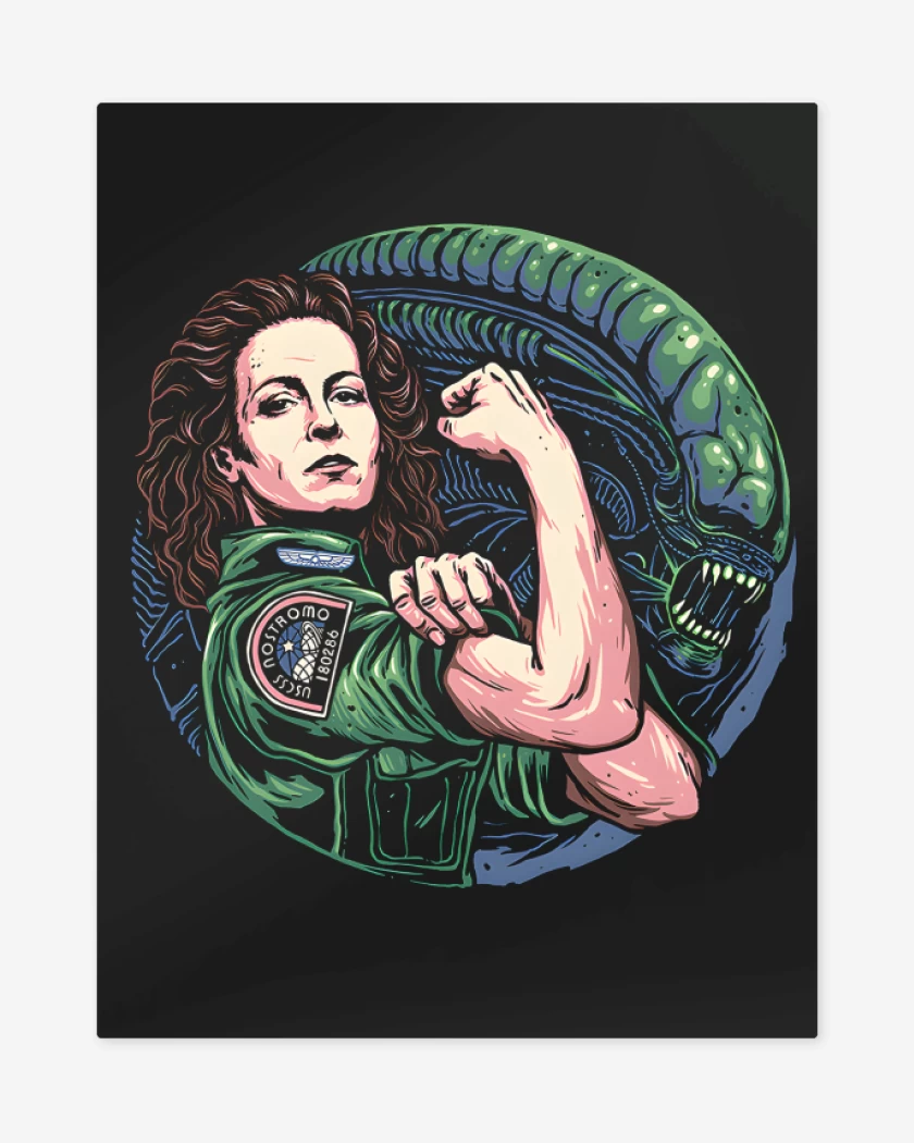 Print metalico Negro de Alien Force