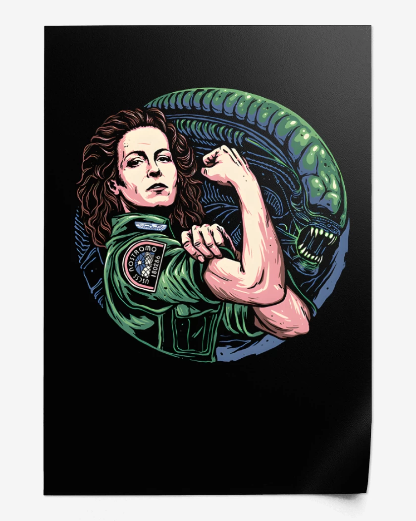 Print Negro de Alien Force