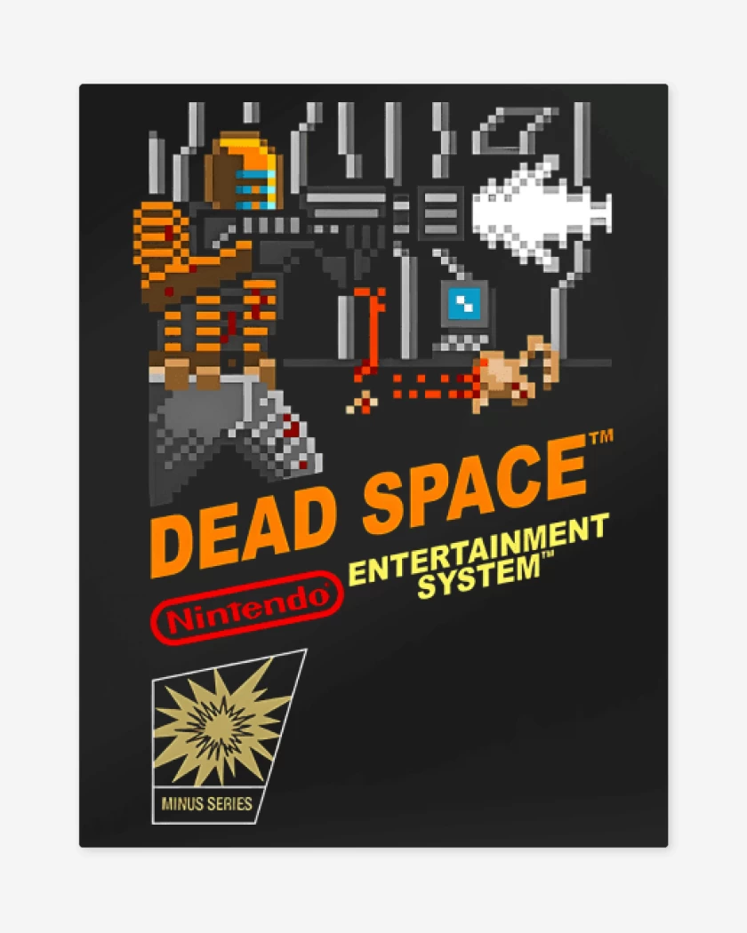 Print metalico Negro de Super Dead Space