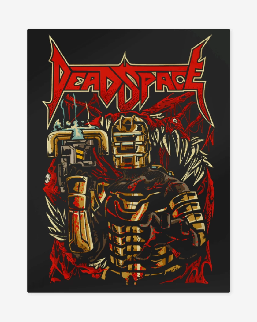 Print metalico Negro de Espacio Muerto 
