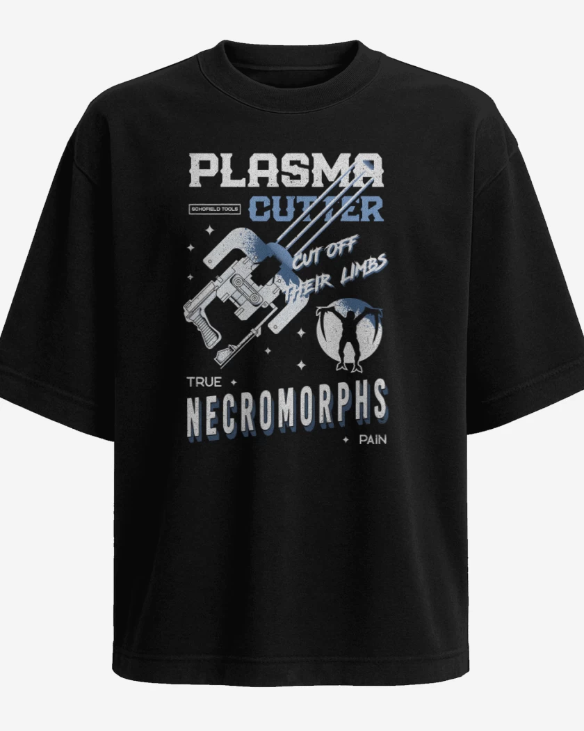 Polera Oversize Negro de Plasma Cutter