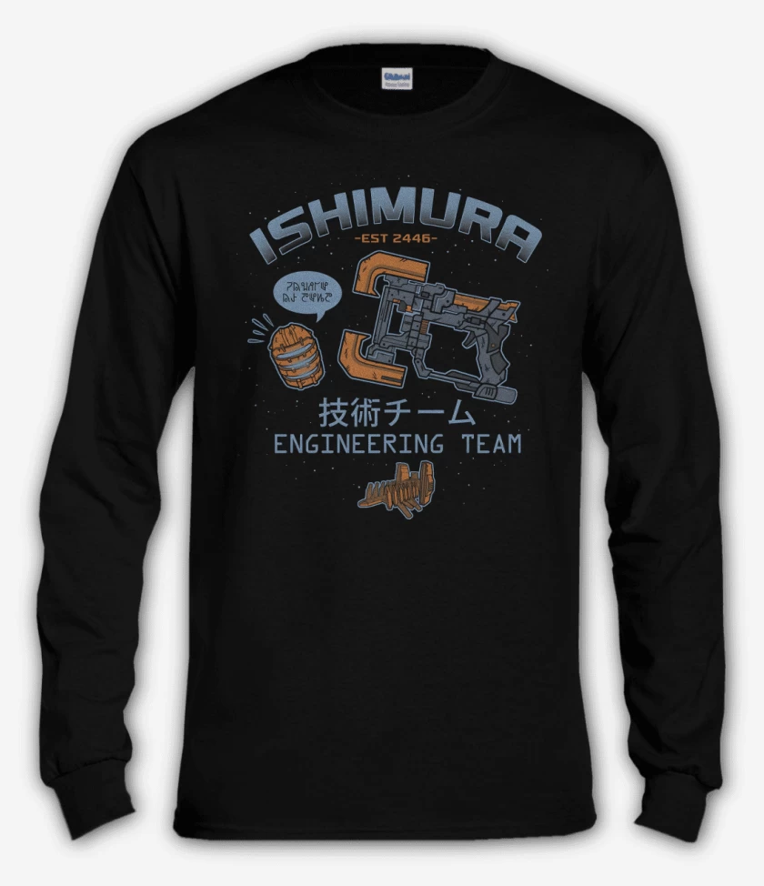 Polera manga larga Negro de USG Ishimura 