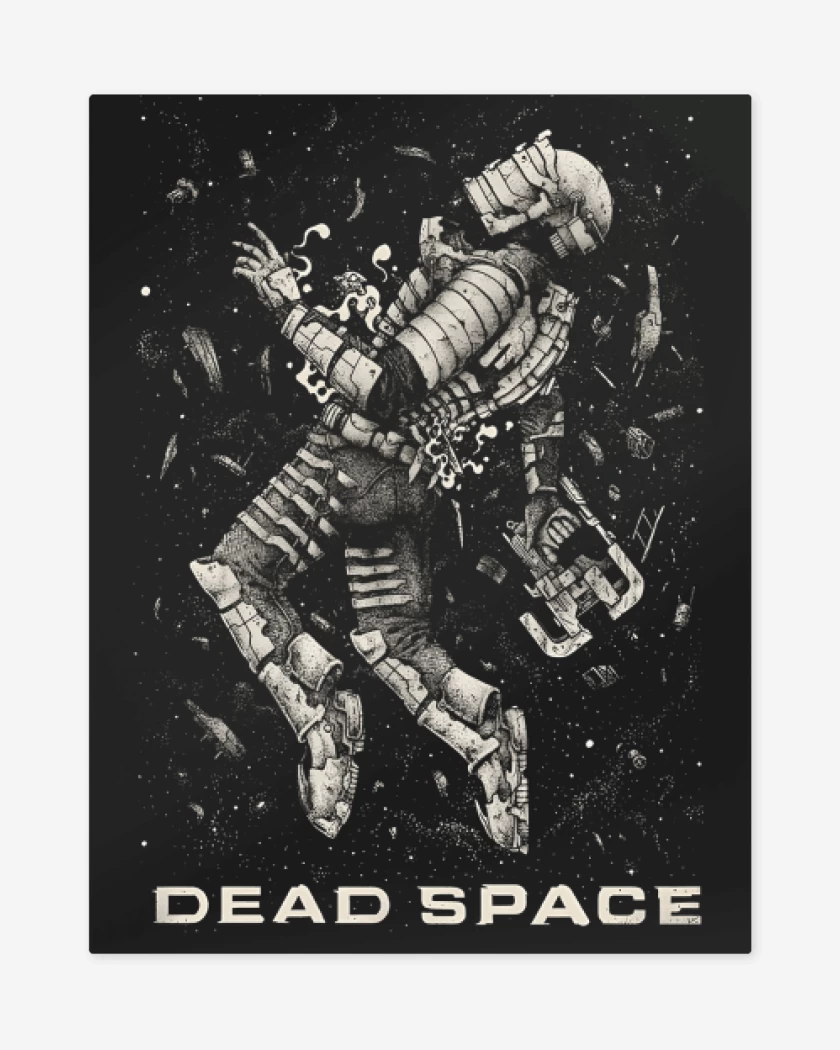 Print metalico Muerto en el Espacio