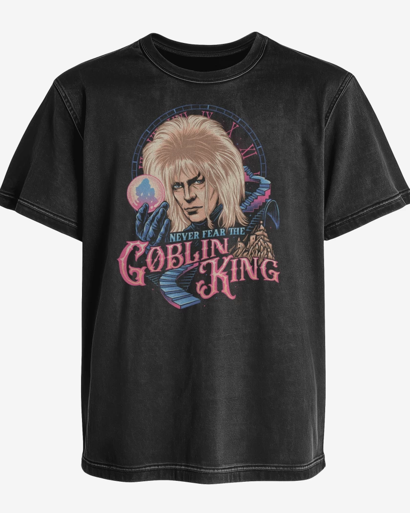 Polera desgastada Negro de Rey Goblin