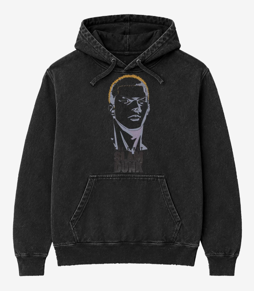 Poleron Canguro Acid Wash Negro de Sakuragui The First