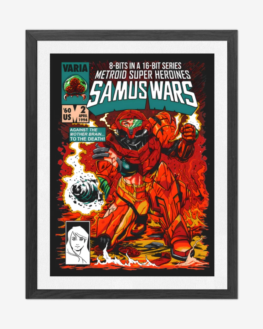 Cuadro decorativo Negro de Samus WARS