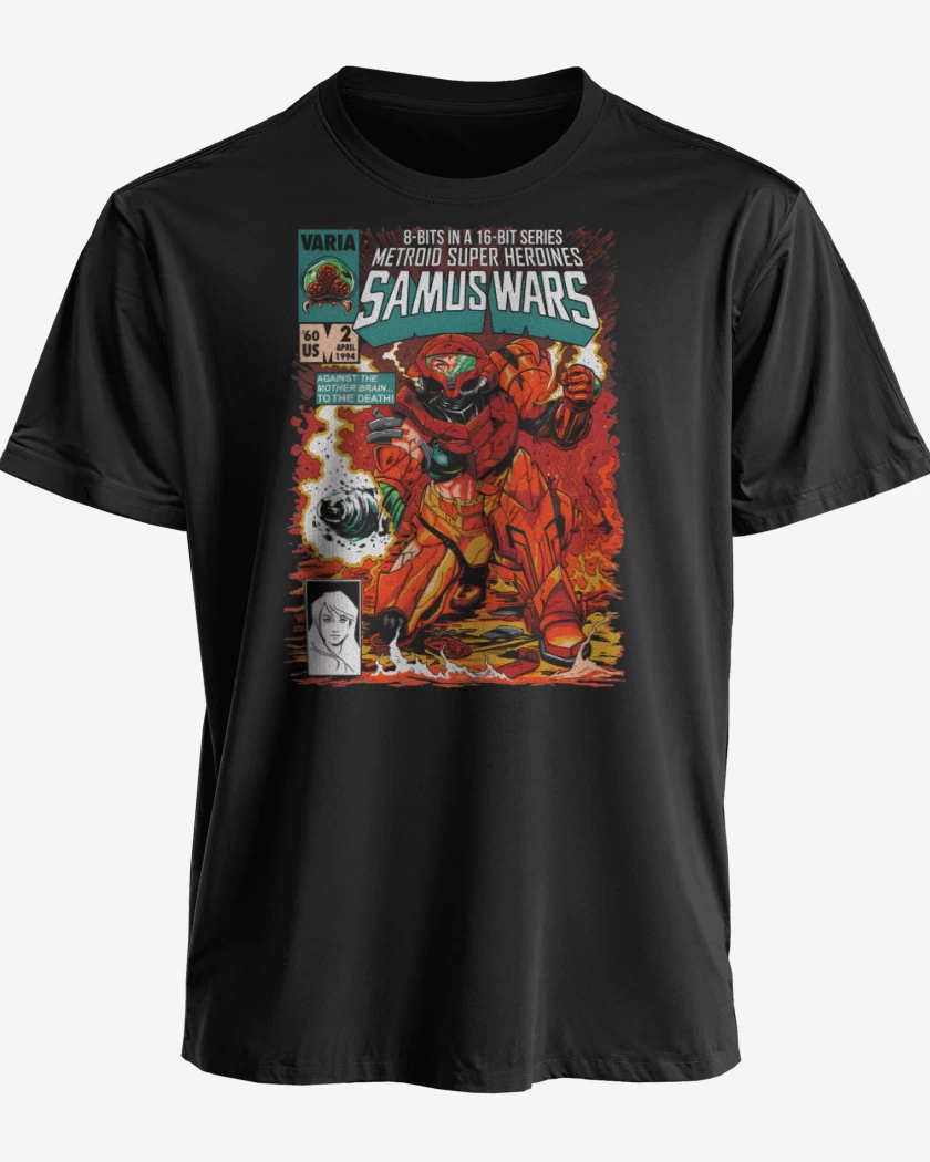 Polera premium Negro de Samus WARS