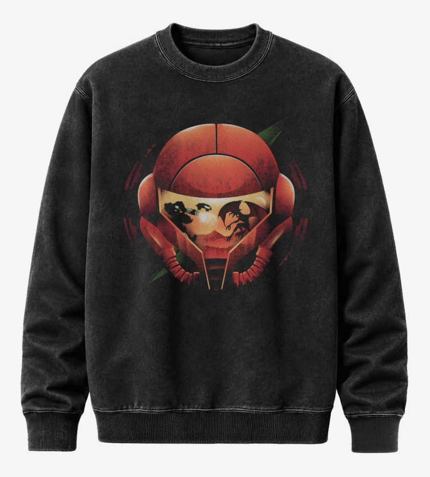 Poleron Polo Acid Wash Negro de Sunsetroid