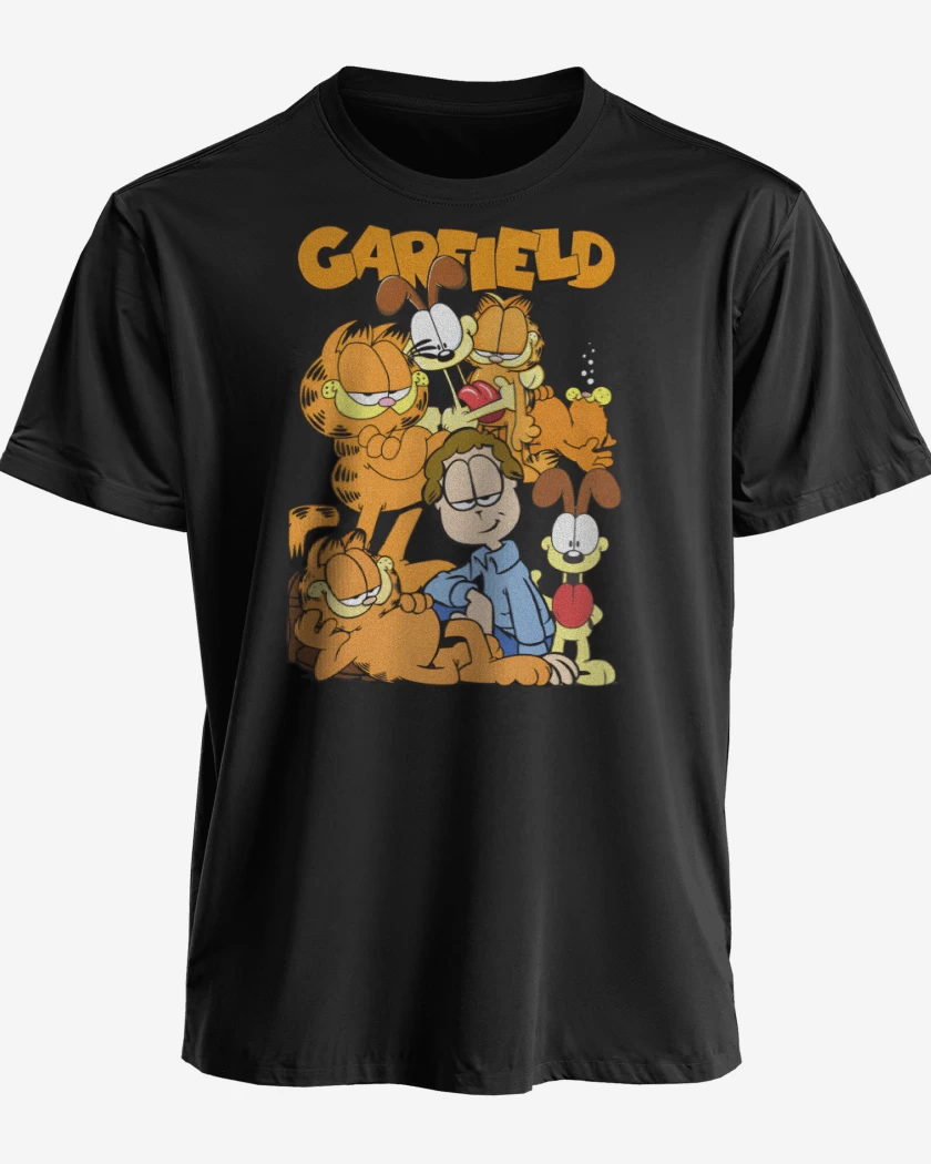 Polera premium Negro de Gardfield y sus Amigos