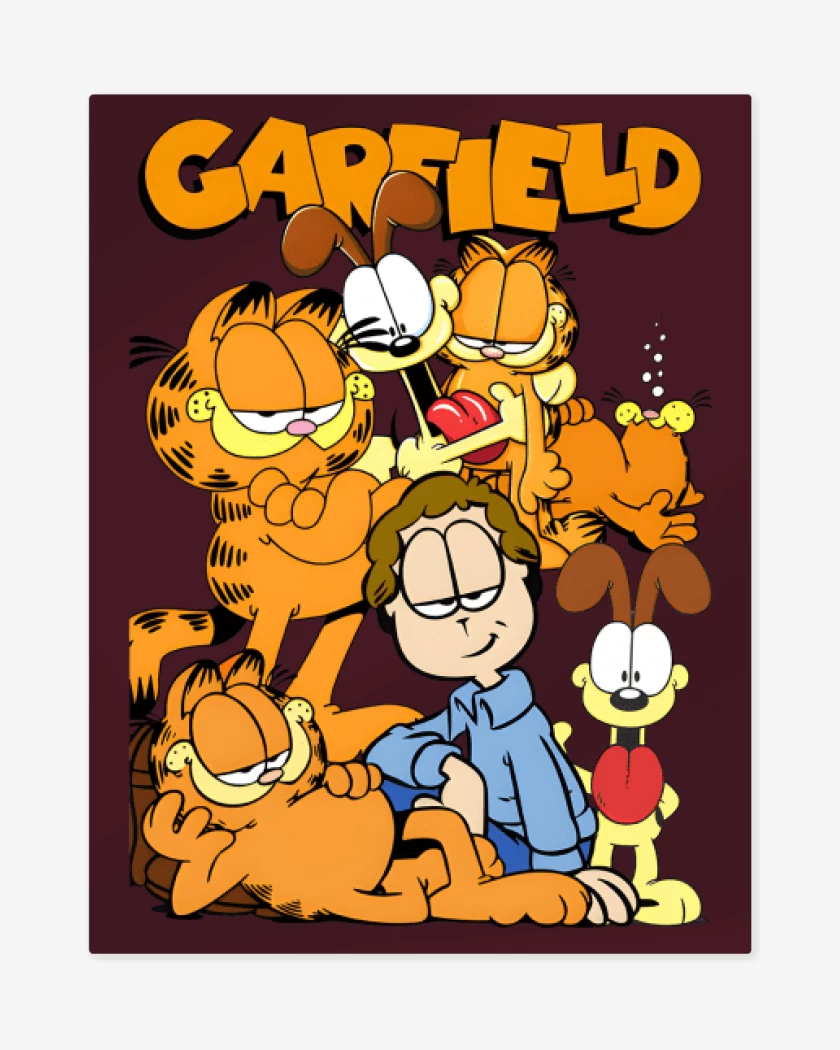 Print metalico Gardfield y sus Amigos