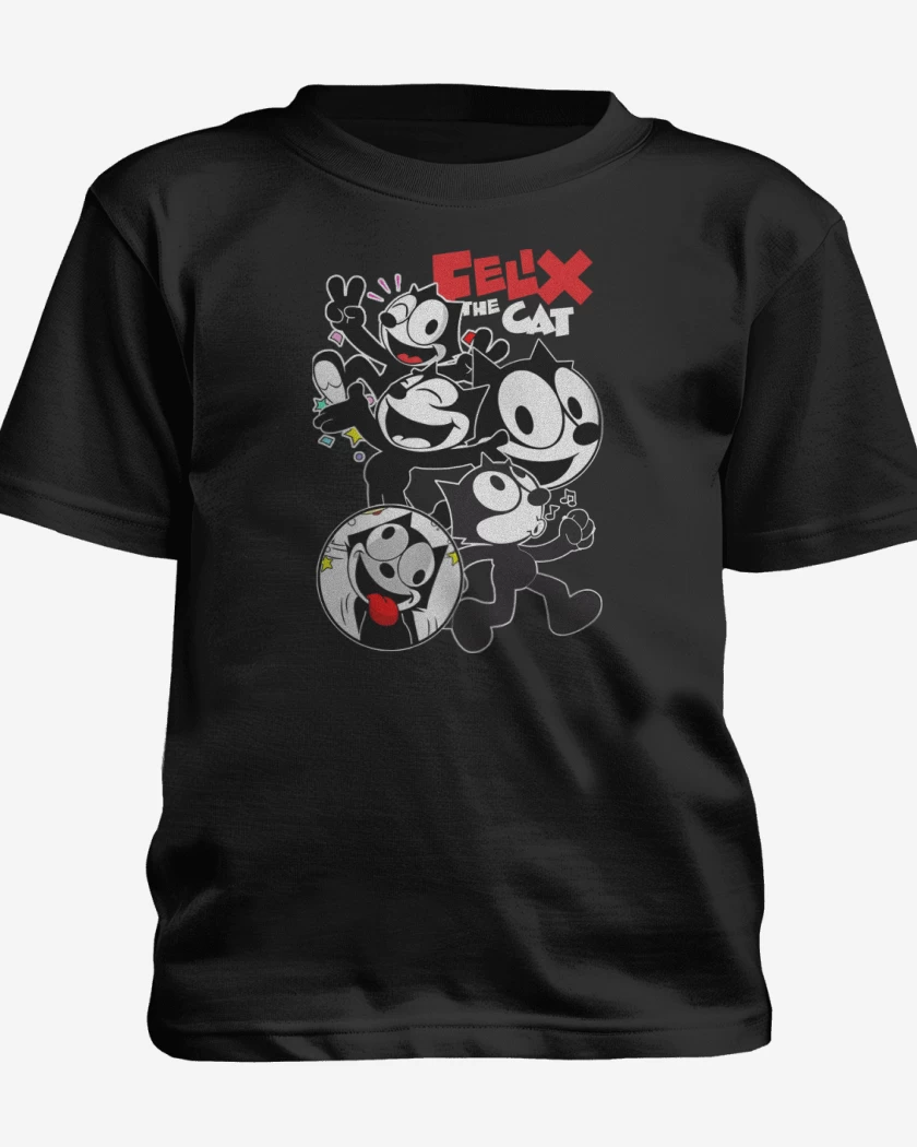 Polera de niño Negro de Felix el Gato