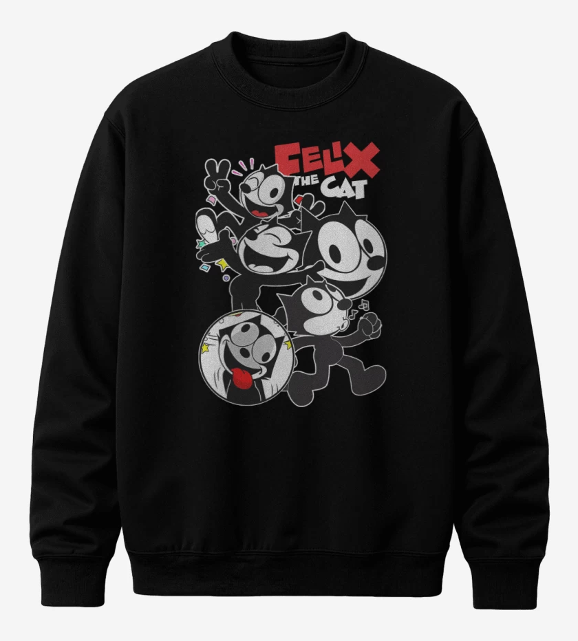 Poleron polo Negro de Felix el Gato