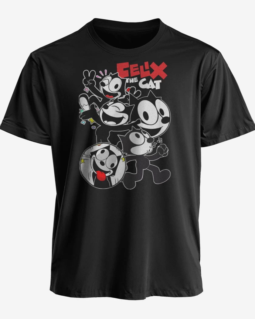 Polera premium Negro de Felix el Gato