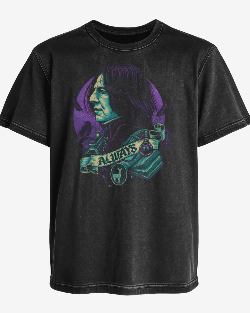 Polera desgastada Negro de Severus