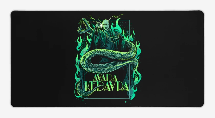 Mouse pad Gamer Negro de Avada Kedavra