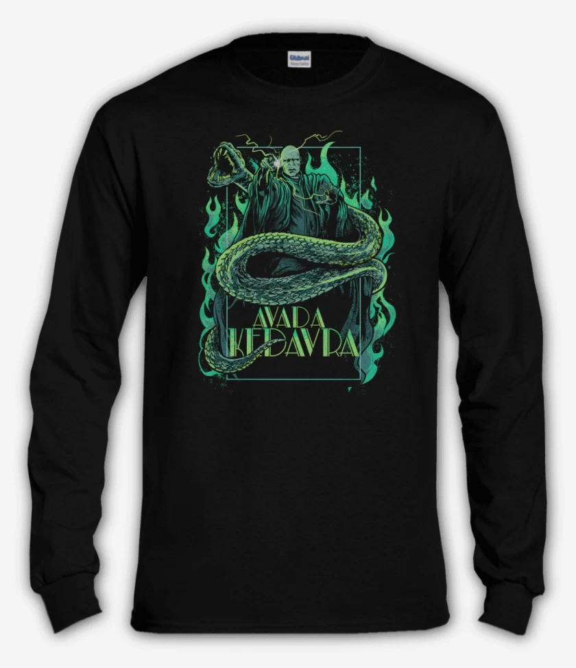 Polera manga larga Negro de Avada Kedavra
