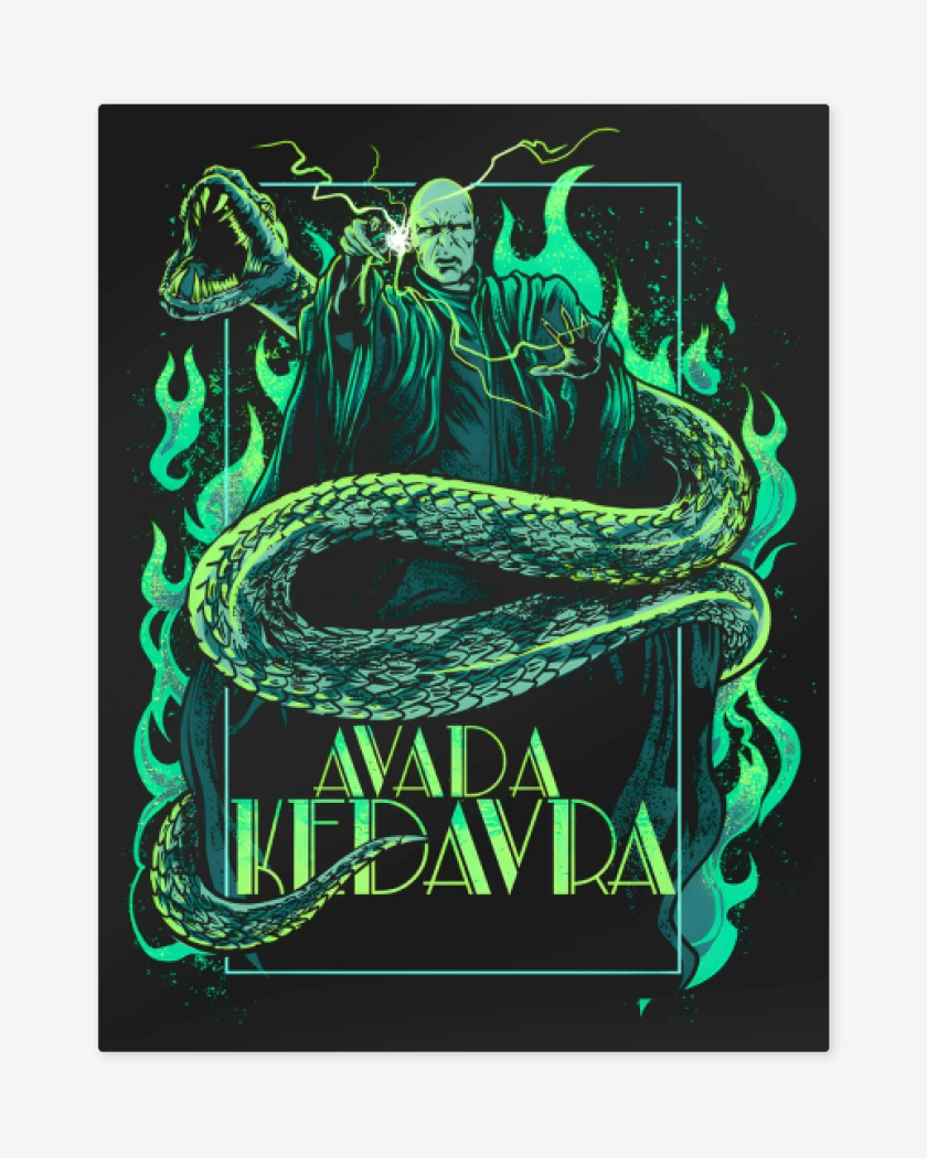 Print metalico Avada Kedavra