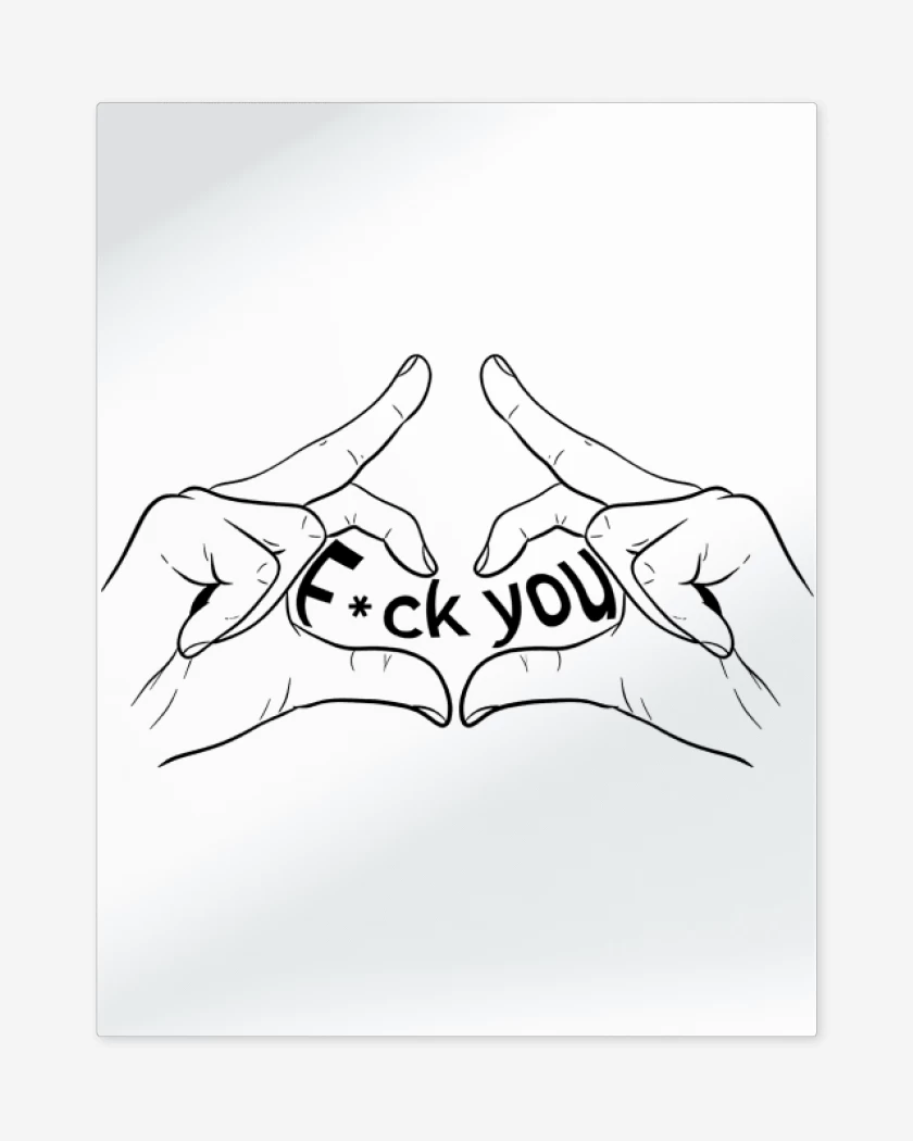 Print metalico Blanco de Con Amor
