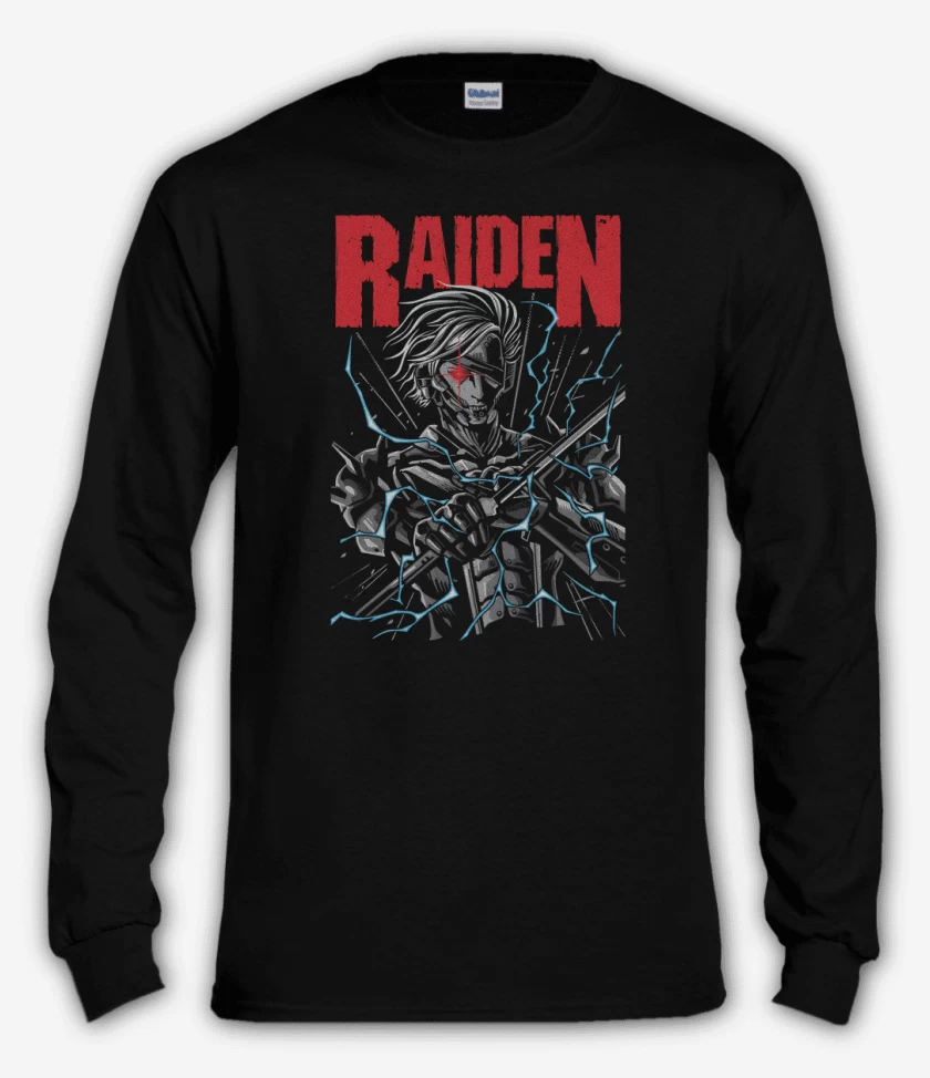 Polera manga larga Negro de Raiden