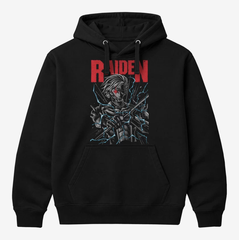Polerón Canguro Negro de Raiden