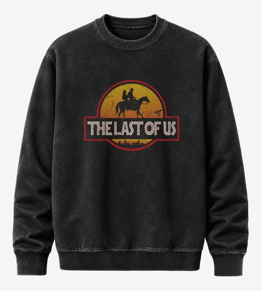 Poleron Polo Acid Wash Negro de Jurassic of Us