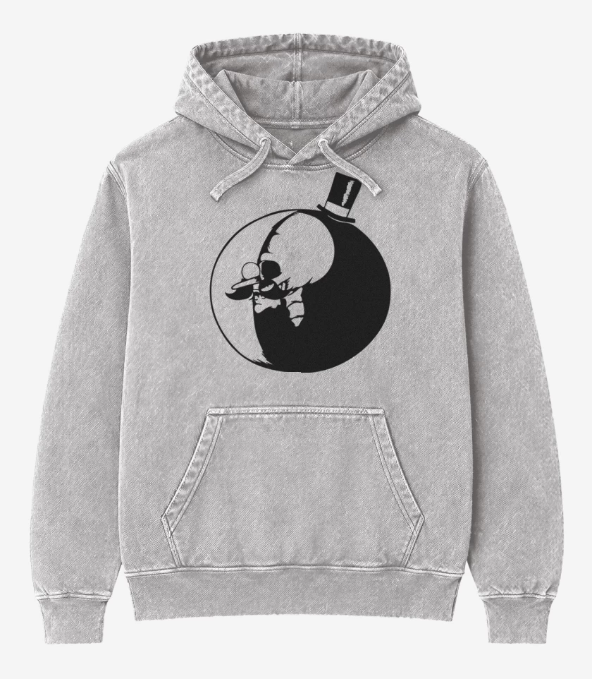 Poleron Canguro Acid Wash Gris Melange de Un show mas 4
