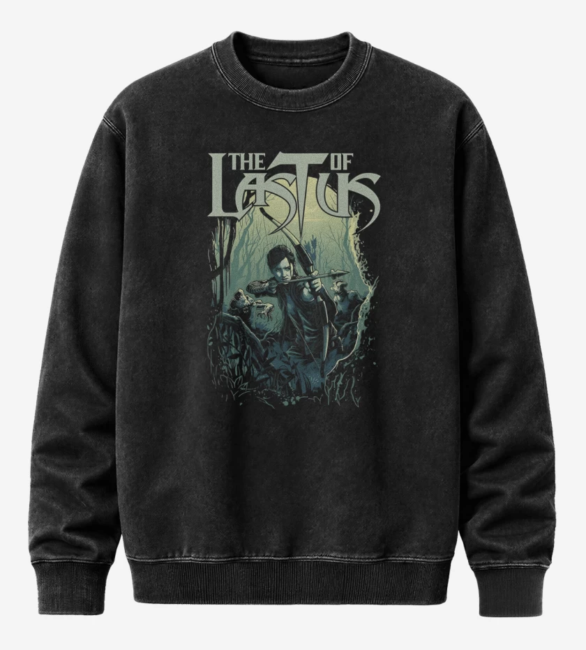 Poleron Polo Acid Wash Negro de Clicker Hunter