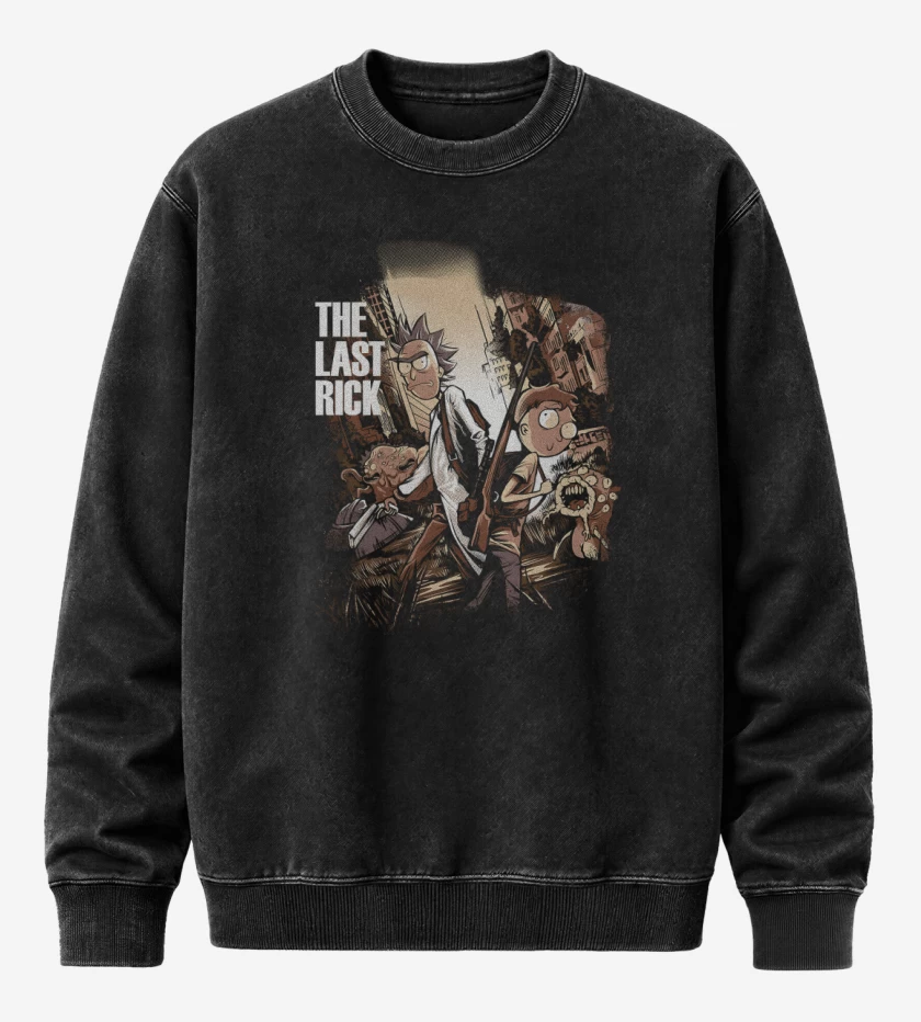 Poleron Polo Acid Wash Negro de The Last Rick