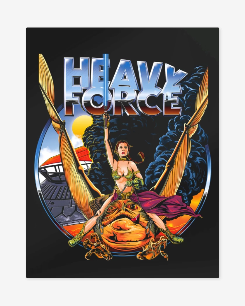 Print metalico Negro de Heavy Force