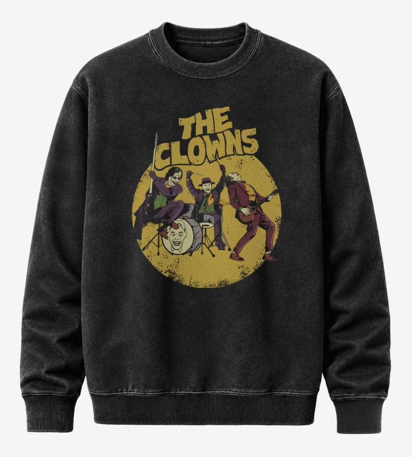 Poleron Polo Acid Wash Negro de The Clowns
