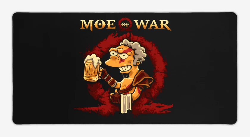 Mouse pad Gamer Negro de Moe of War